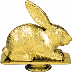 3" Rabbit Gold Trophy Figure