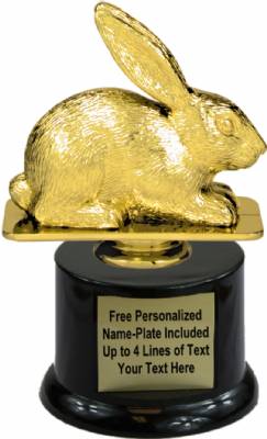 5" Rabbit Trophy Kit with Pedestal Base