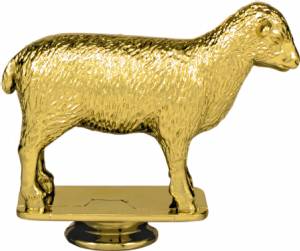 3" Sheep Gold Trophy Figure