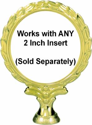 3 1/4" Gold Standup - 2" Trophy Insert Holder #2