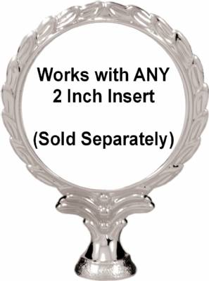 3 1/4" Silver Standup - 2" Trophy Insert Holder #2