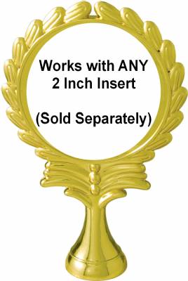 4" Wreath 2" Insert Holder Figure Gold #2