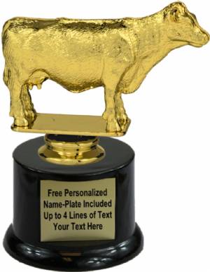 5 1/2" Angus Cow Trophy Kit with Pedestal Base