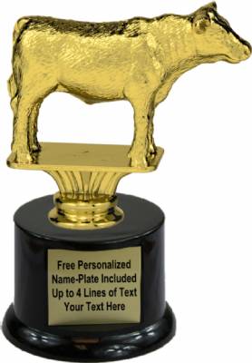 5 1/2" Angus Steer Trophy Kit with Pedestal Base