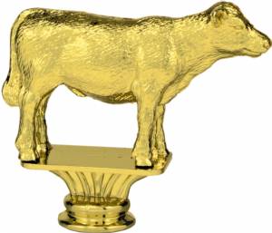 3 1/2" Hereford Steer Gold Trophy Figure