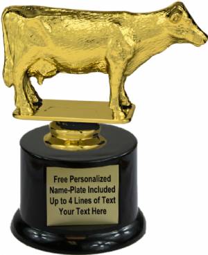 5 1/2" Dairy Cow Trophy Kit with Pedestal Base