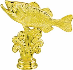 Gold 4" Bass Fish Trophy Figure