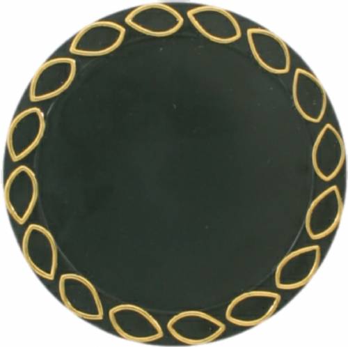 2 1/2" Black / Gold Plaque Mount with 2" Insert Holder