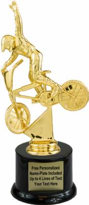 8 1/4" BMX Rider Trophy Kit with Pedestal Base