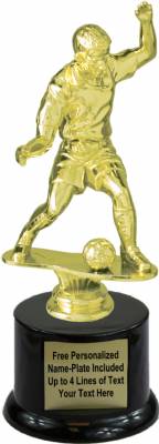 8" Male Soccer Trophy Kit with Pedestal Base