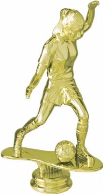 6" Female Soccer Gold Trophy Figure