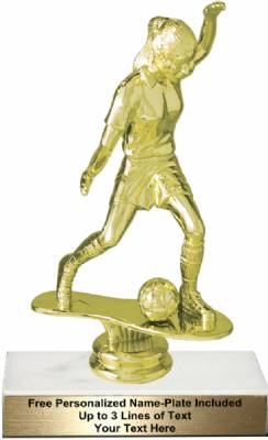 6 3/4" Female Soccer Trophy Kit