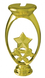 Gold 5" Star Trophy Riser