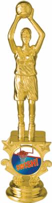6 1/4" Female Basketball Motion Graphic Trophy Figure