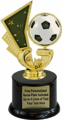 6 1/2" Soccer Spinning Trophy Kit with  Pedestal Base