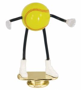 5" Trophy Dude Bendable Softball Trophy Figure