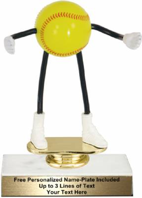 5 3/4" Trophy Dude Bendable Softball Trophy Kit