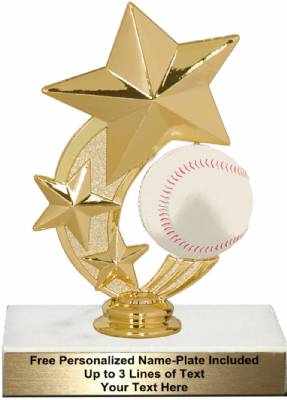 6" Baseball Star Spinning Trophy Kit