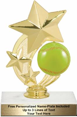 6" Softball Star Spinning Trophy Kit