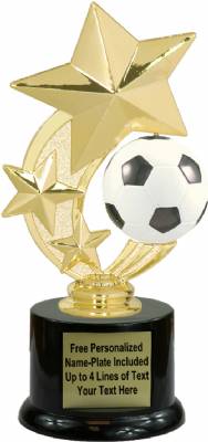 7 1/4" Soccer Star Spinning Trophy Kit with  Pedestal Base