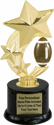 7 1/4" Football Star Spinning Trophy Kit with Pedestal Base