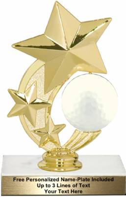 6" Golf Star Spinning Trophy Kit