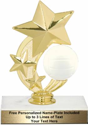 6" Volleyball Star Spinning Trophy Kit