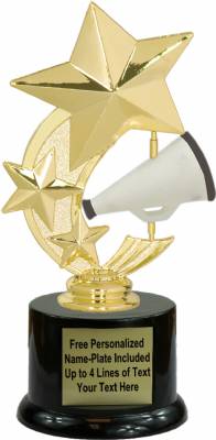 7 1/4" Cheerleading Star Spinning Trophy Kit with Pedestal Base