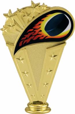 6" Colored Flame Hockey Trophy Figure