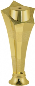Gold 7" Star Column Trophy Riser