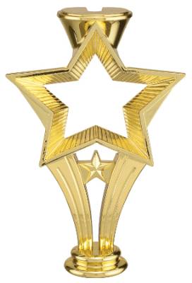 6" Gold Open Star Riser