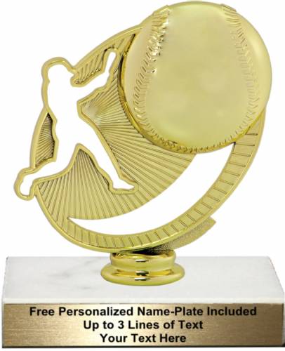 5 3/4" Baseball Silhouette Trophy Kit