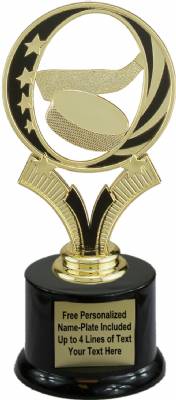 6 3/4" Hockey MidNite Star Trophy Kit with Pedestal Base