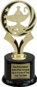 6 3/4" Lamp of Knowledge MidNite Star Trophy Kit with Pedestal Base