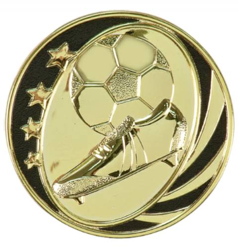 3" Gold / Black Soccer MidNite Star Plaque Mount