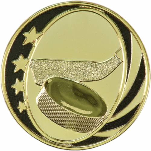 3" Gold / Black Hockey MidNite Star Plaque Mount