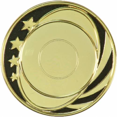 3" Gold / Black MidNite Star Plaque Mount with 2" Insert Holder