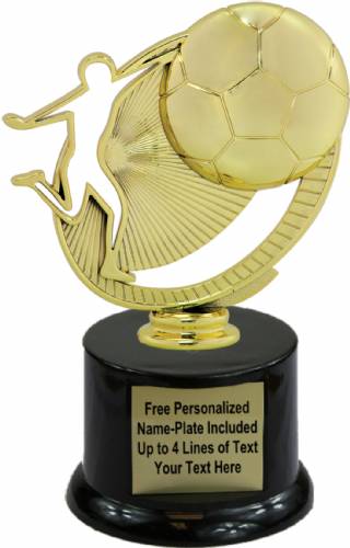 6 3/4" Soccer Silhouette Trophy Kit with  Pedestal Base