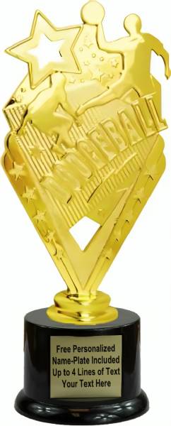 8" Dodgeball Action Trophy Kit with Pedestal Base