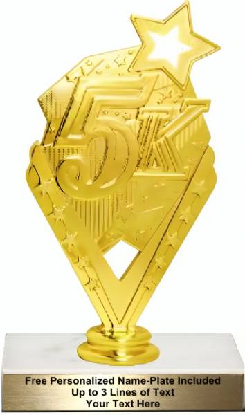 6 3/4" 5K Run Action Trophy Kit