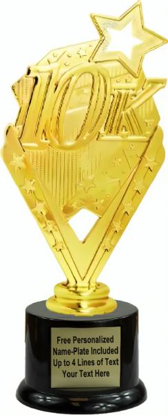 8" 10K Run Action Trophy Kit with Pedestal Base