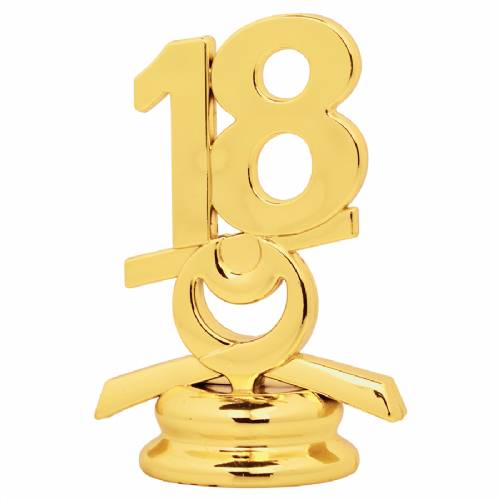2 1/2" Gold Circle 18 Year Date Trophy Trim Piece