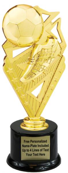 8" Soccer Action Trophy Kit with Pedestal Base