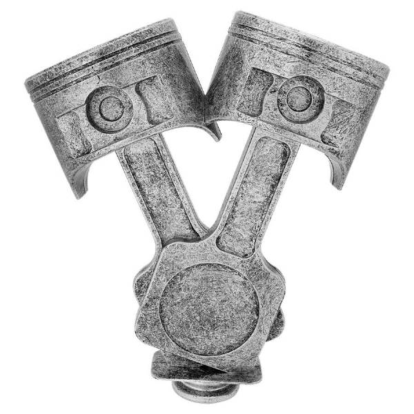 8" Antique Silver Piston Trophy Figure
