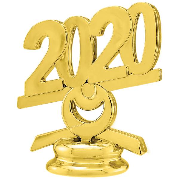 2 1/2" Gold Circle 2020 Year Date Trophy Trim Piece