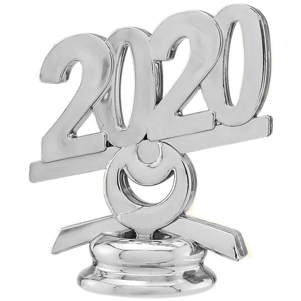 2 1/2" Silver Circle 2020 Year Date Trophy Trim Piece