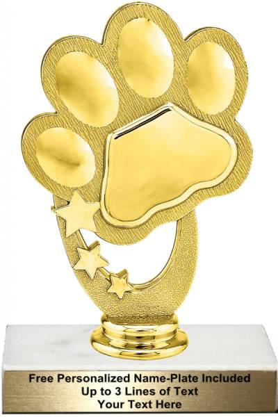 5 3/4" Gold Paw Trophy Kit