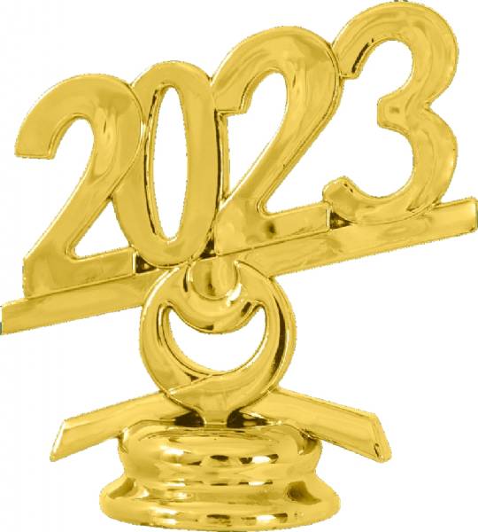 2 1/2" Gold Circle 2023 Year Date Trophy Trim Piece