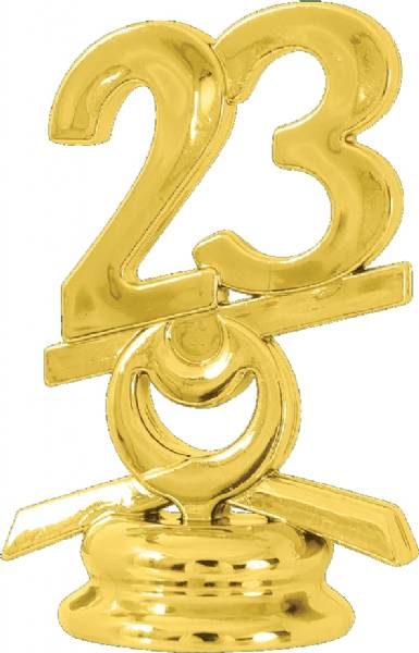 2 1/2" Gold Circle 23 Year Date Trophy Trim Piece