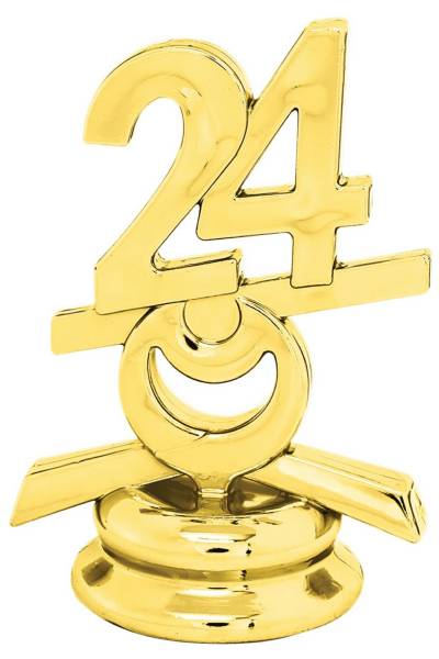 2 1/2" Gold Circle 24 Year Date Trophy Trim Piece